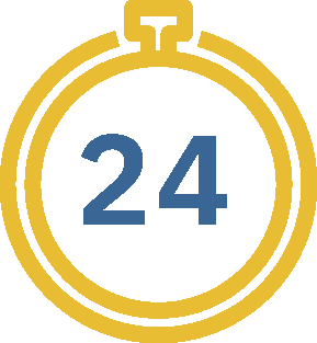 Clock image showing the number 24